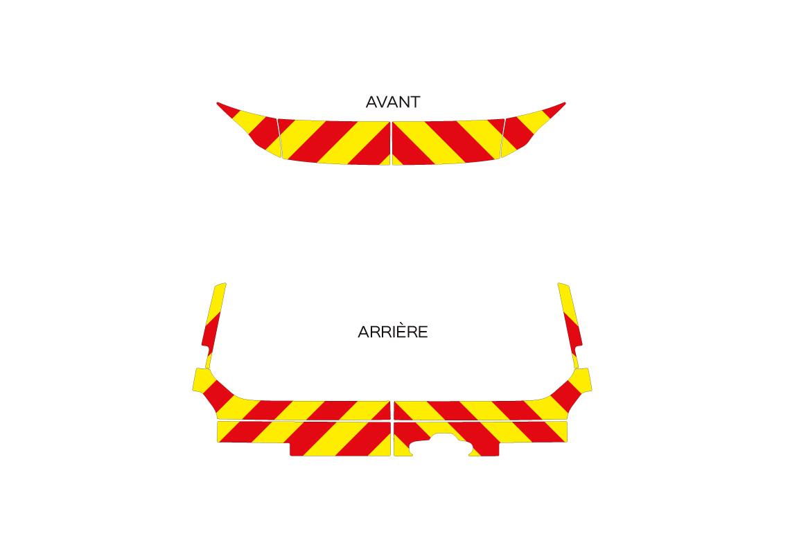 Pre-cut chevron kit FIRE TRUCK AVERY PEUGEOT EXPERT 2016-2023